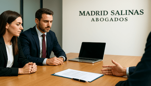 “Reunión contractual y análisis de incumplimientos — Madrid Salinas Abogados”.