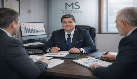 Abogado asesorando a empresarios sobre reducción de capital en sociedad limitada para evitar responsabilidad del administrador.