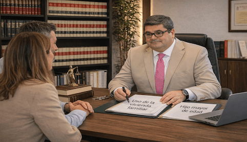 Abogado de Madrid Salinas Abogados asesorando sobre la extinción del uso de la vivienda familiar cuando los hijos ya son mayores de edad
