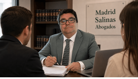 Abogado penalista de Madrid Salinas Abogados asesorando a un cliente en Sevilla sobre un delito de apropiación indebida.