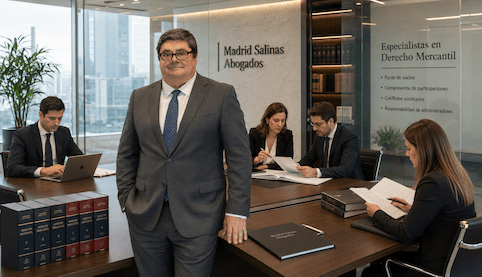 Abogado mercantil en Sevilla en el despacho Madrid Salinas Abogados asesorando sobre la entrada como socio en una empresa.