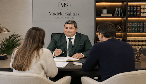 Abogado penalista en Sevilla asesorando a clientes tras la detención de un familiar.